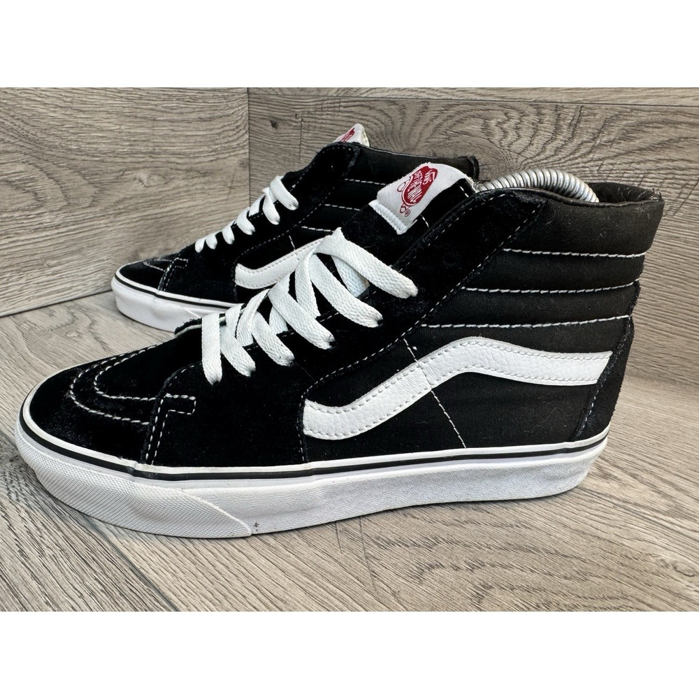 Vans Sk8-Hi Black Suede High Top Skate Shoes Mens 6.5 Womens 8 500714 Sneakers